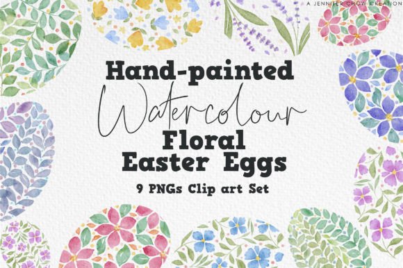 Download Watercolour Floral Easter Eggs Clipart - Clipart Collection