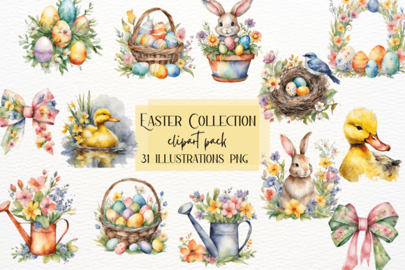 Download Watercolor Easter Bunny Clipart, Spring - Easter bunny clipart Collection