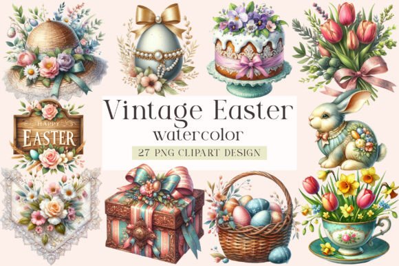Download Vintage Easter Clipart - Clipart Collection