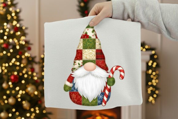 Download Christmas Gnome Patchwork Clipart PNG - Clipart Collection