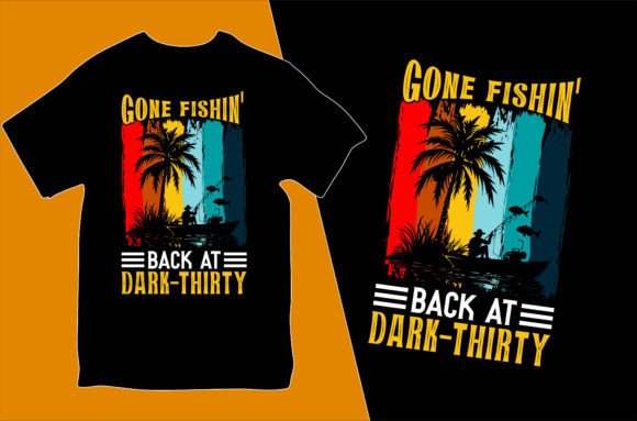 Download Fishing Retro Vintage Tshirt Design - Premium Resources