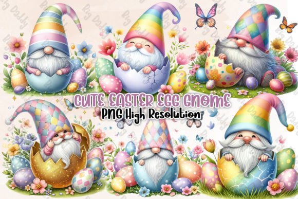 Download Cute Easter Egg Gnome Clipart PNG - Clipart Collection