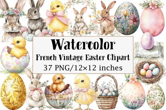 Download French Vintage Easter Clipart - Clipart Collection