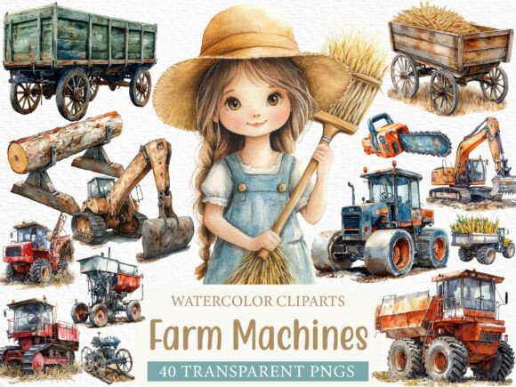 Download Farm Machines Clipart - Clipart Collection