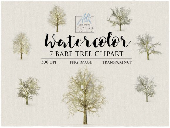 Download Watercolor Bare Trees Clipart - Clipart Collection