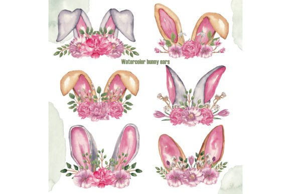 Download Bunny Ears Watercolor Easter Png Clipart - Clipart Collection