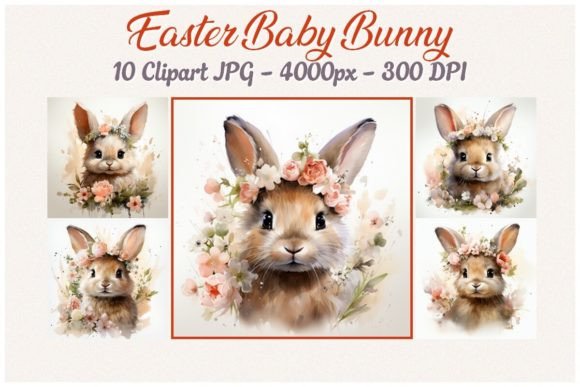 Download 10 Easter Baby Bunny Clipart - JPG - Clipart Collection