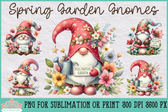Download Spring Garden Gnome Sublimation Clipart - Clipart Collection