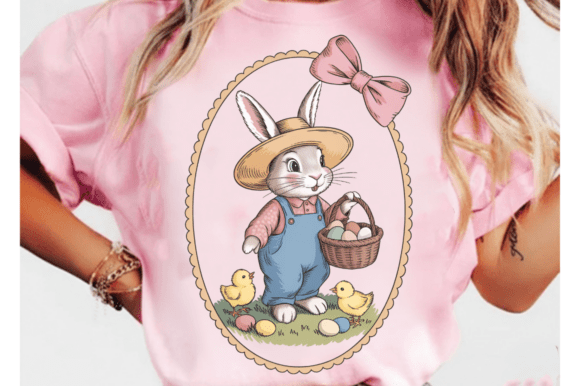 Download Rustic Easter Bunny Clipart PNG Design - Easter bunny clipart Collection