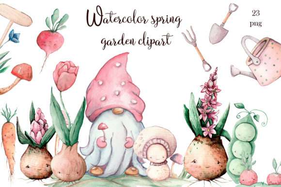 Download Watercolor Spring Garden Clipart, Bulb - Clipart Collection