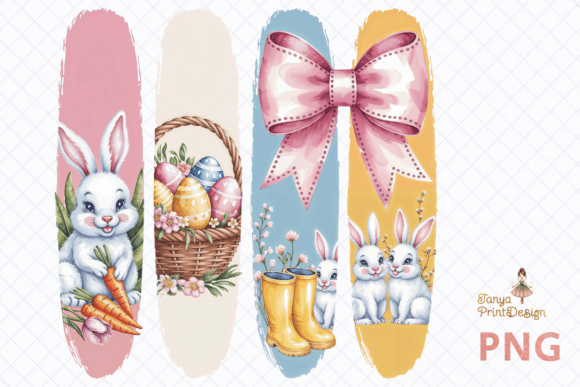 Download Easter Brush Stroke Clipart Bow &amp; Bunny - Clipart Collection