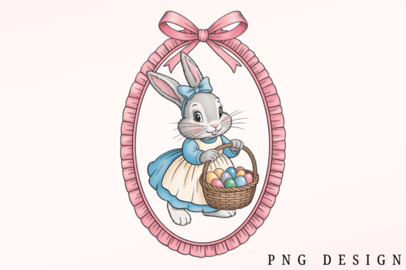Download Retro Easter Bunny PNG Clipart Design - Clipart Collection