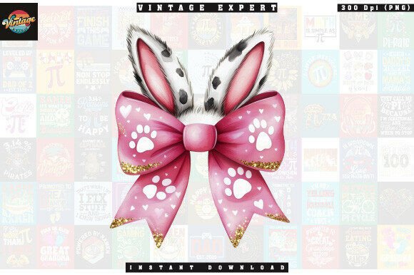 Download Easter Bunny Ears &amp; Paw Bow Clipart - Clipart Collection