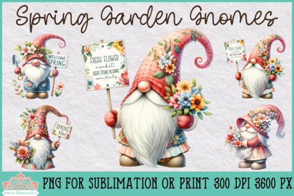 Download Spring Garden Gnome Sublimation Clipart - Clipart Collection