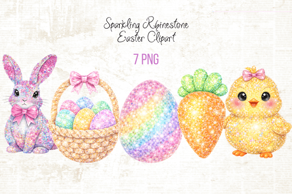 Download Sparkling Rhinestone Easter Clipart - Clipart Collection