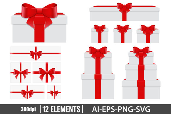 Download Present Box Clipart Set - Clipart Collection