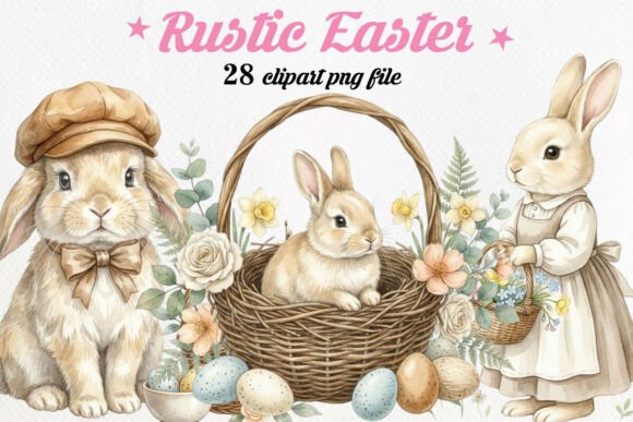 Download Rustic Easter Clipart Bundle - Clipart Collection