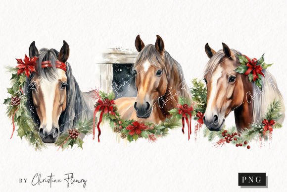 Download Vintage Festive Horses Clipart - Clipart Collection