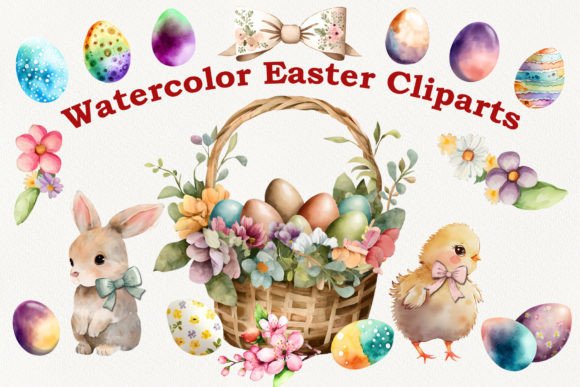 Download Watercolor Easter Cliparts - Clipart Collection