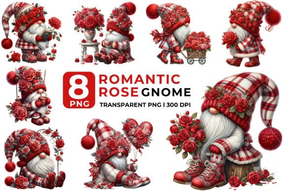 Download Valentine Rose Gnome PNG Clipart - Clipart Collection