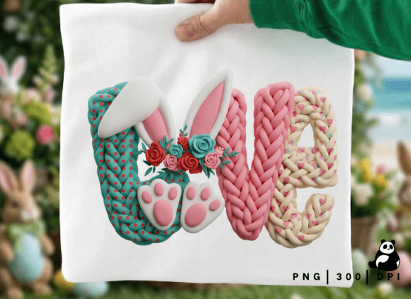 Download Faux Crochet Happy Easter Bunny Png - Premium Resources