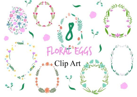 Download Floral Easter Eggs Clipart - Clipart Collection