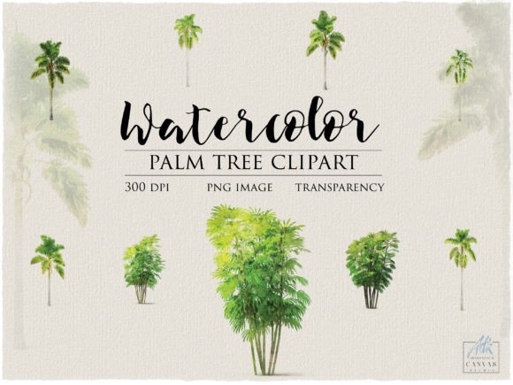 Download Watercolor Palm Trees Clipart - Clipart Collection