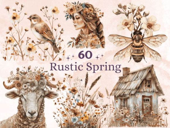 Download Boho Rustic Spring Clipart Sublimation - Clipart Collection