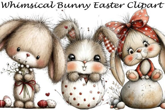 Download Whimsical Bunny Easter Clipart - Clipart Collection