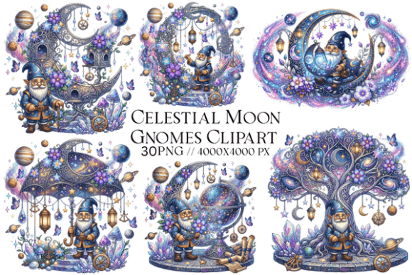 Download Celestial Moon Gnomes Clipart - Clipart Collection