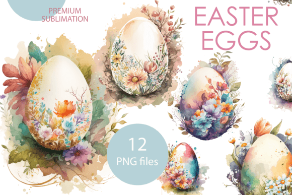 Download Easter Clipart Watercolor Eggs PNG - Clipart Collection
