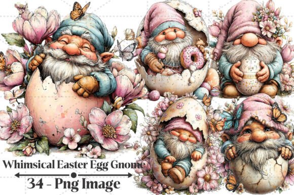 Download Whimsical Easter Egg Gnome Clipart - Clipart Collection