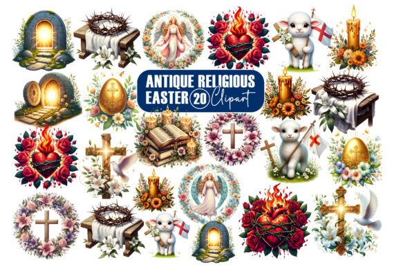 Download Antique Religious Easter Clipart PNG - Clipart Collection