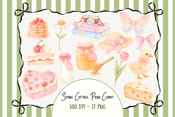 Download Spring Cottage Picnic Clipart - Clipart Collection