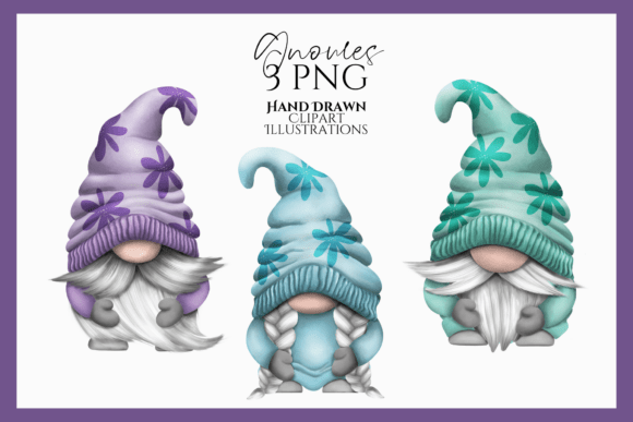Download Floral Gnome PNG Clipart Set for Crafts - Clipart Collection