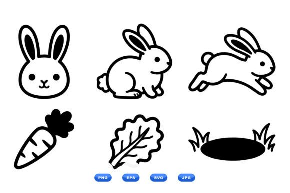 Download Cute Bunny SVG Clipart Pack - Clipart Collection