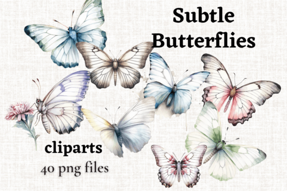 Download Delicate Butterflies Clipart Bundle - Clipart Collection