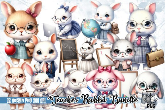 Download Adorable Teacher Rabbit Clipart PNG - Clipart Collection