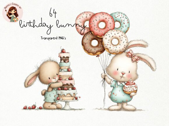 Download 64 Birthday Bunny PNG Clipart - Clipart Collection